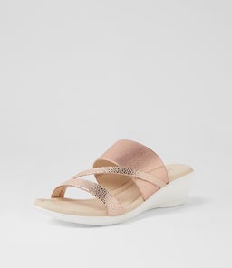 PARALEE SU ROSE GOLD SPARKLE LEATHER ELASTIC