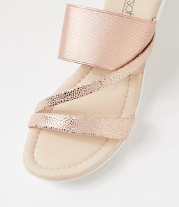 PARALEE SU ROSE GOLD SPARKLE LEATHER ELASTIC