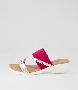 PARALEE SU CONFETTI FUCHSIA LEATHER ELASTIC