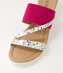 PARALEE SU CONFETTI FUCHSIA LEATHER ELASTIC