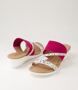 PARALEE SU CONFETTI FUCHSIA LEATHER ELASTIC