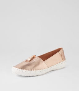 WANDIE SU ROSE GOLD WHITE SOLE LEATHER