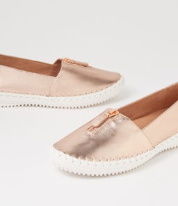 WANDIE SU ROSE GOLD WHITE SOLE LEATHER