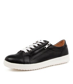 ZARALA SU BLACK WHITE SOLE LEATHER
