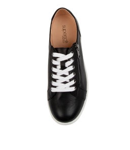 ZARALA SU BLACK WHITE SOLE LEATHER
