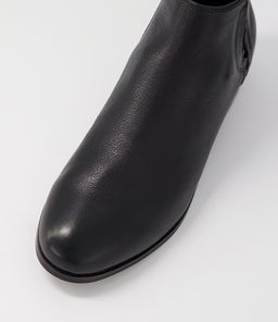 BURNLEY SU BLACK STRIPE LEATHER ELASTIC