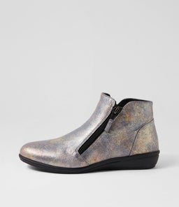 FALLENN SU BLUE SPECKLE METALLIC LEATHER