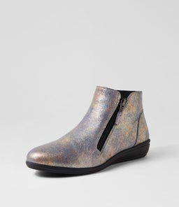 FALLENN SU BLUE SPECKLE METALLIC LEATHER