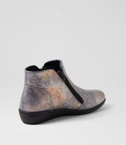 FALLENN SU BLUE SPECKLE METALLIC LEATHER