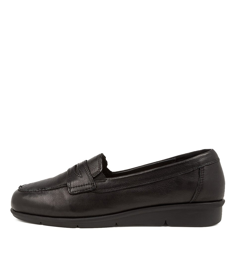 Punis Black Leather Loafers