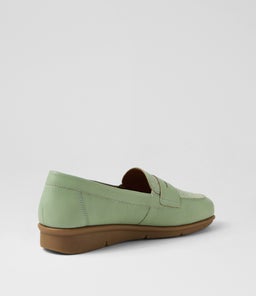 PUNIS SU OLIVE LEATHER EMBOSSED