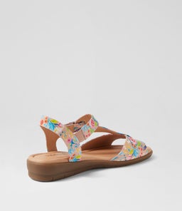 FANNE2 SU DK NUDE TROPIC FLOWER LEATHER
