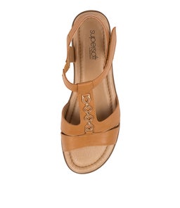 FERRARO2 SU DK TAN LEATHER