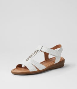 FERRARO2 SU WHITE EMBOSSED LEATHER