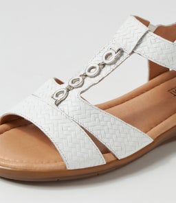 FERRARO2 SU WHITE EMBOSSED LEATHER
