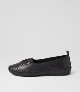 WOMANS SU BLACK BLACK SOLE LEATHER