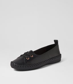 WOMANS SU BLACK BLACK SOLE LEATHER