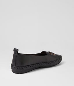 WOMANS SU BLACK BLACK SOLE LEATHER