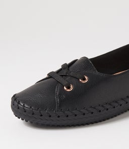 WOMANS SU BLACK BLACK SOLE LEATHER