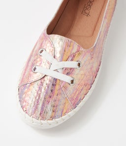 WOMANS SU PINK PASTAL SNAKE LEATHER