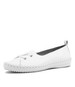 WOMANS SU WHITE WHITE SOLE LEATHER