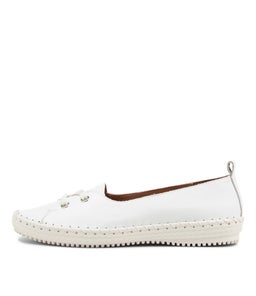 WOMANS SU WHITE WHITE SOLE LEATHER