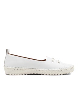 WOMANS SU WHITE WHITE SOLE LEATHER