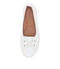 WOMANS SU WHITE WHITE SOLE LEATHER