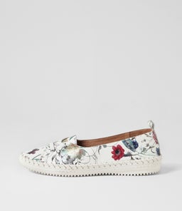 WOMANS SU WHITE POSY WHITE SOLE LEATHER