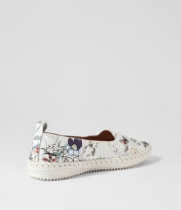 WOMANS SU WHITE POSY WHITE SOLE LEATHER