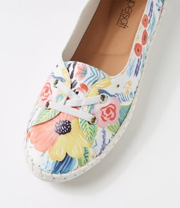WOMANS SU WHITE BLOOM LEATHER