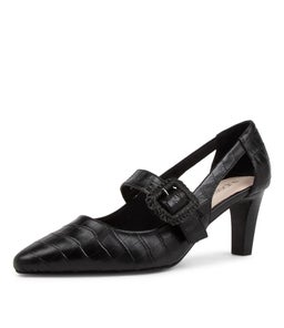 MENTONIA2 SU BLACK CROC LEATHER