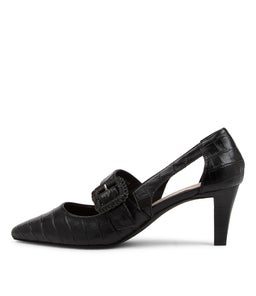 MENTONIA2 SU BLACK CROC LEATHER