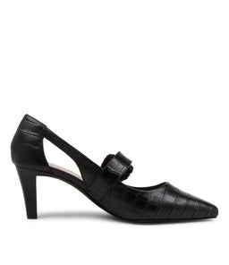 MENTONIA2 SU BLACK CROC LEATHER