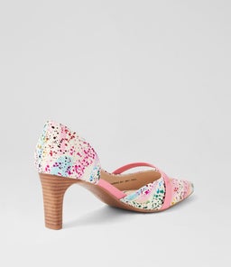 NARDA2 SU WHITE CRAZY DOT PINK LEATHER PATENT