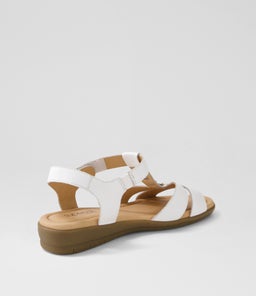 FRANKIE2 SU WHITE METALLIC TRIM LEATHER