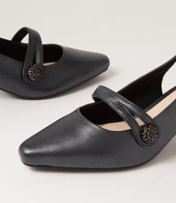 LISSHLE2 SU BLACK METALLIC LEATHER