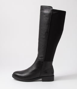 COLLABRATE SU BLACK LEATHER STRETCH FABRIC