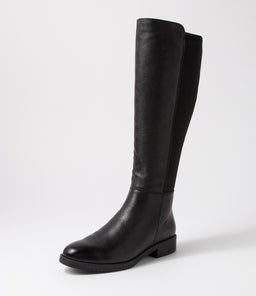 COLLABRATE SU BLACK LEATHER STRETCH FABRIC
