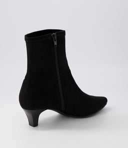 LINSAI SU BLACK STRETCH MICROSUEDE