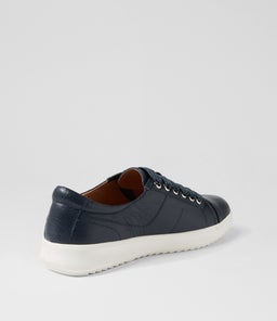 ZENENA SU NAVY DOT LEATHER LACE