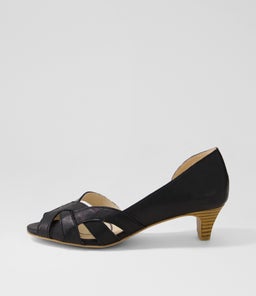 ELIZABETHS SU BLACK NATURAL HEEL LEATHER