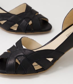 ELIZABETHS SU BLACK NATURAL HEEL LEATHER