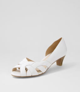 ELIZABETHS SU WHITE LEATHER
