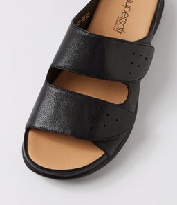 LASSHIE SU BLACK BLACK SOLE LEATHER