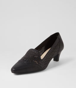 LAYBY SU BLACK BLACK HEEL LEATHER