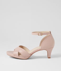 TARLIE SU BLUSH COVERED HEEL LEATHER