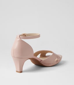 TARLIE SU BLUSH COVERED HEEL LEATHER