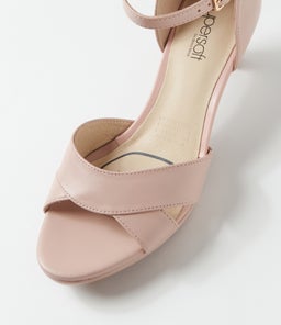TARLIE SU BLUSH COVERED HEEL LEATHER