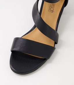 CARING SU BLACK BLACK HEEL LEATHER